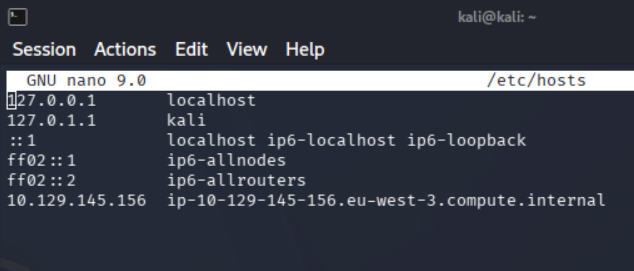 Modificación del archivo hosts